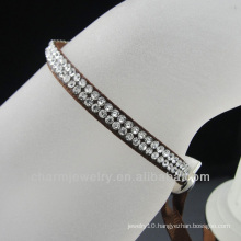 2013 costume jewelry ribbon bracelets with rhinestone